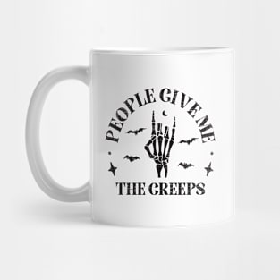 People Give Me The Creeps Skeleton Hand Halloween Costume Mug